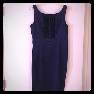 Navy satin dress